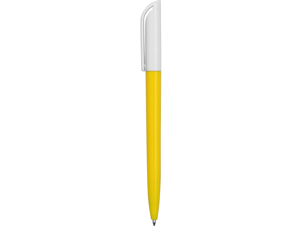 Ручка пластиковая шариковая Миллениум Color BRL, желтый/белый-2