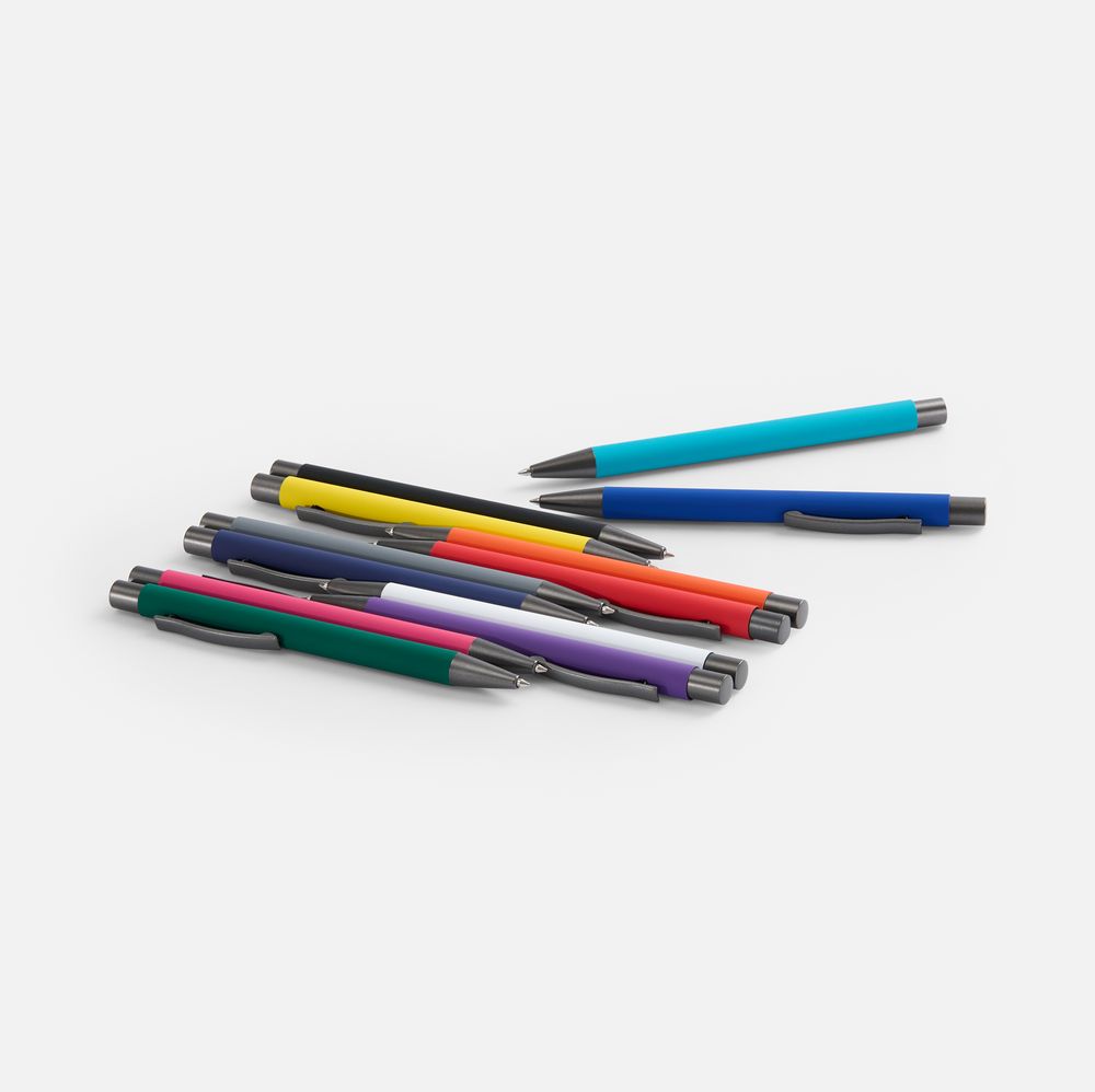 Ручка шариковая Atento Soft Touch, белая-2