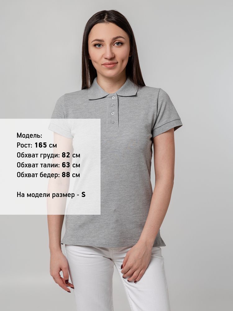 Рубашка поло женская Virma Premium Lady, серый меланж-2