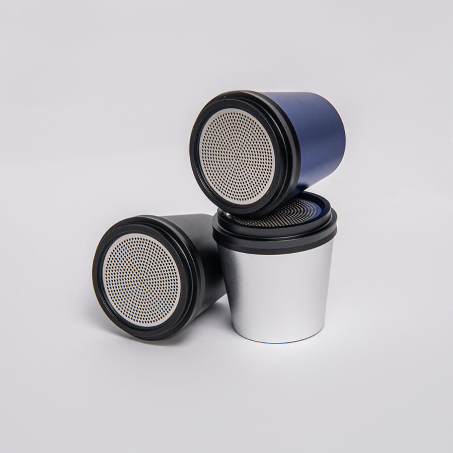 Портативная mini Bluetooth-колонка Sound Burger "Coffee" серебристый, серебряный-6