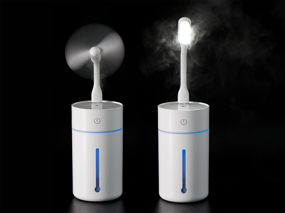 USB увлажнитель воздуха Sprinkle с двумя насадками, белый-12