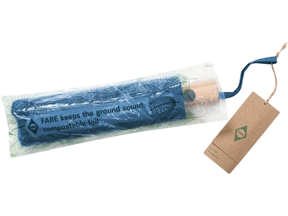 Зонт складной 5429 ÖkoBrella из бамбука, полуавтомат, красный-4
