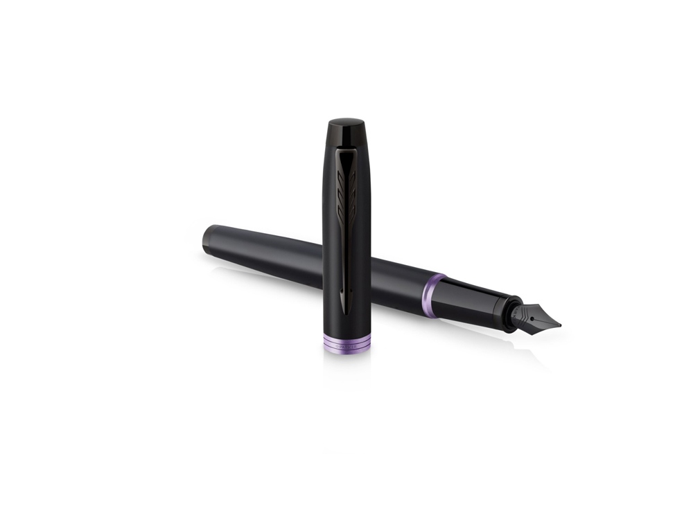 Перьевая ручка Parker IM Vibrant Rings Flame Amethyst Purple, стержень:F, цвет чернил: blue, в подарочной упаковке.-2