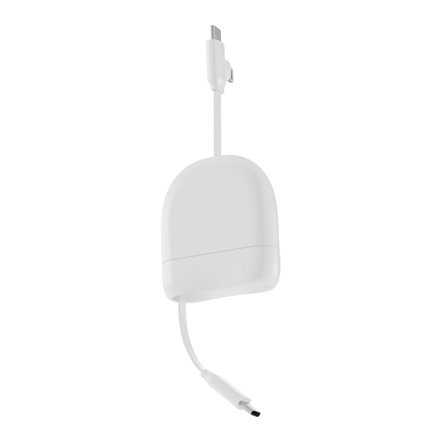 Кабель Xoopar ICE-R с ретрактором 2 в 1, разъёмы USB-C и Lightning, 60 Вт-0