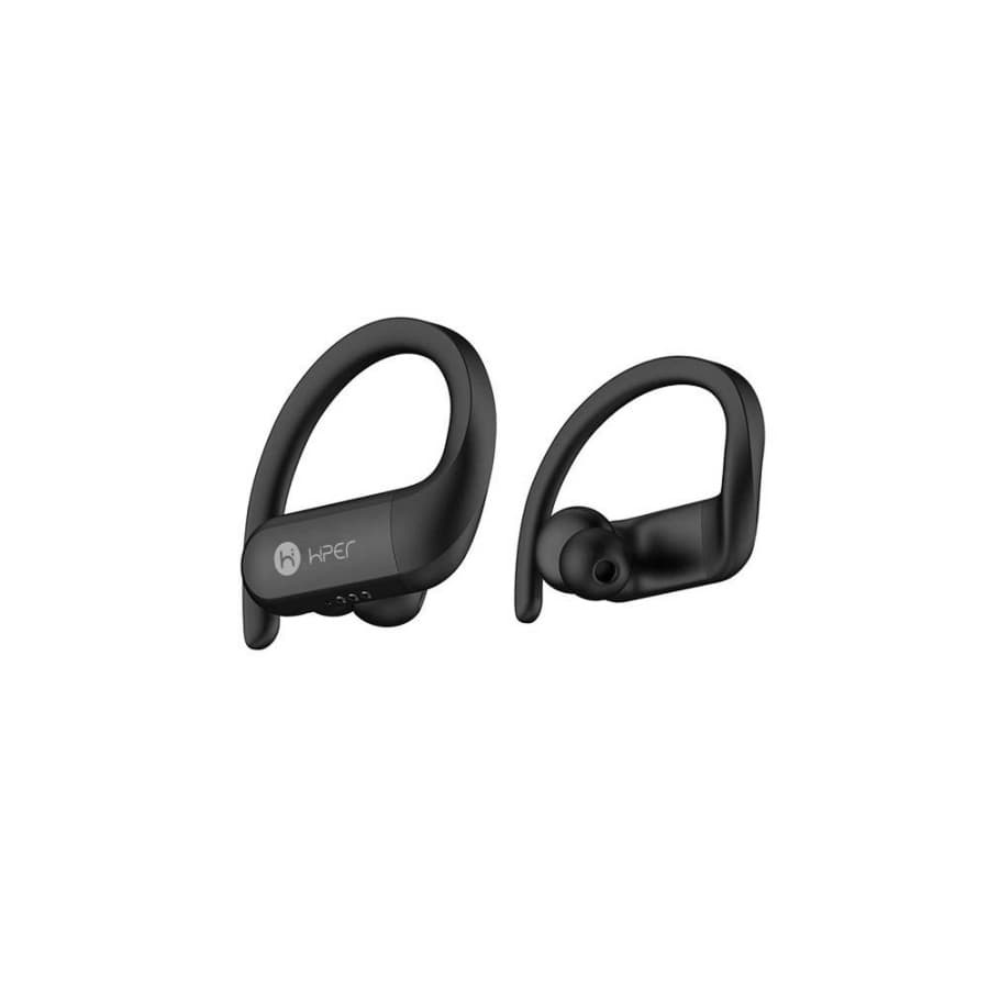 Наушники беспроводные с зарядным боксом HIPER TWS SPORT V2, цвет черный , черный-3