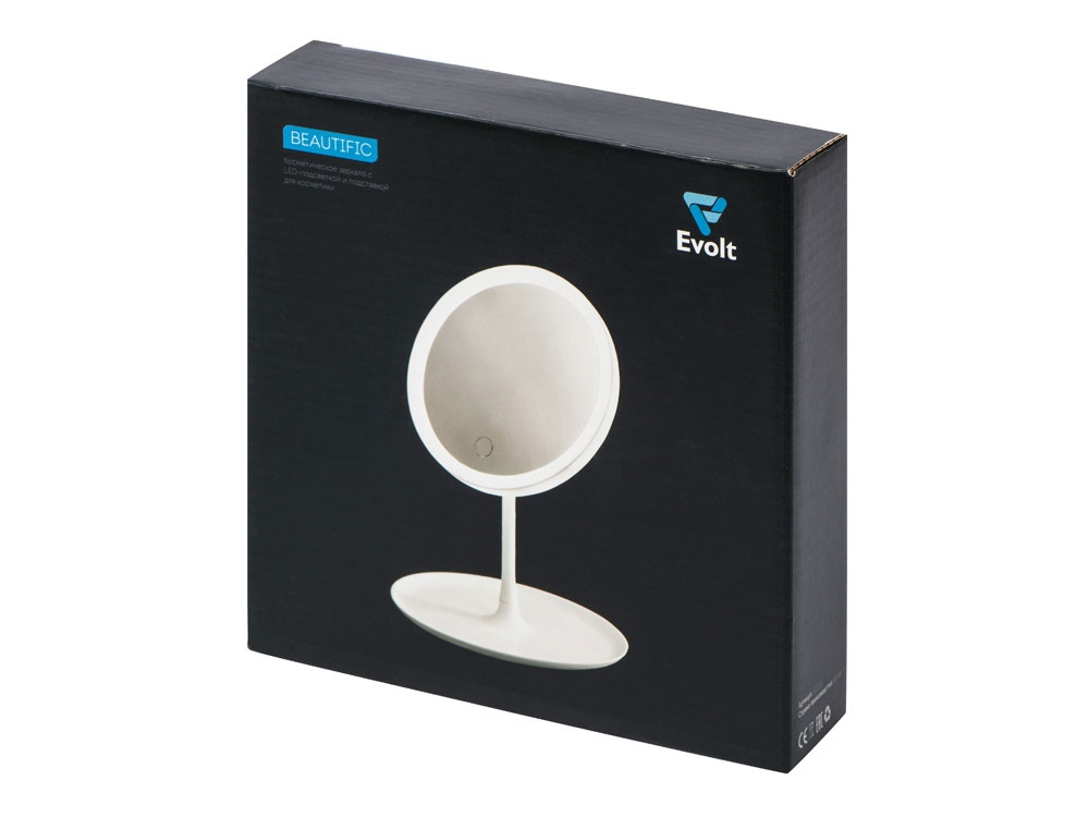 Косметическое зеркало с LED-подсветкой Beautific, белый-13