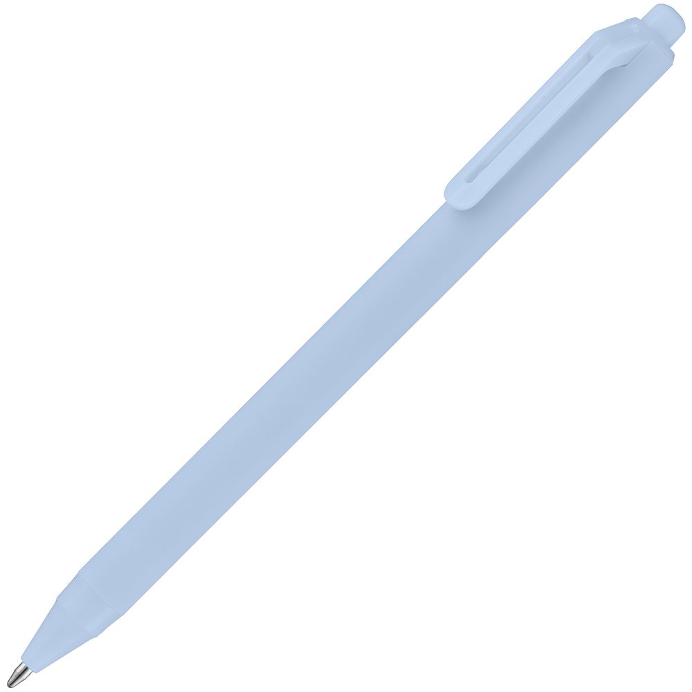 Ручка шариковая Cursive Soft Touch, голубая-0
