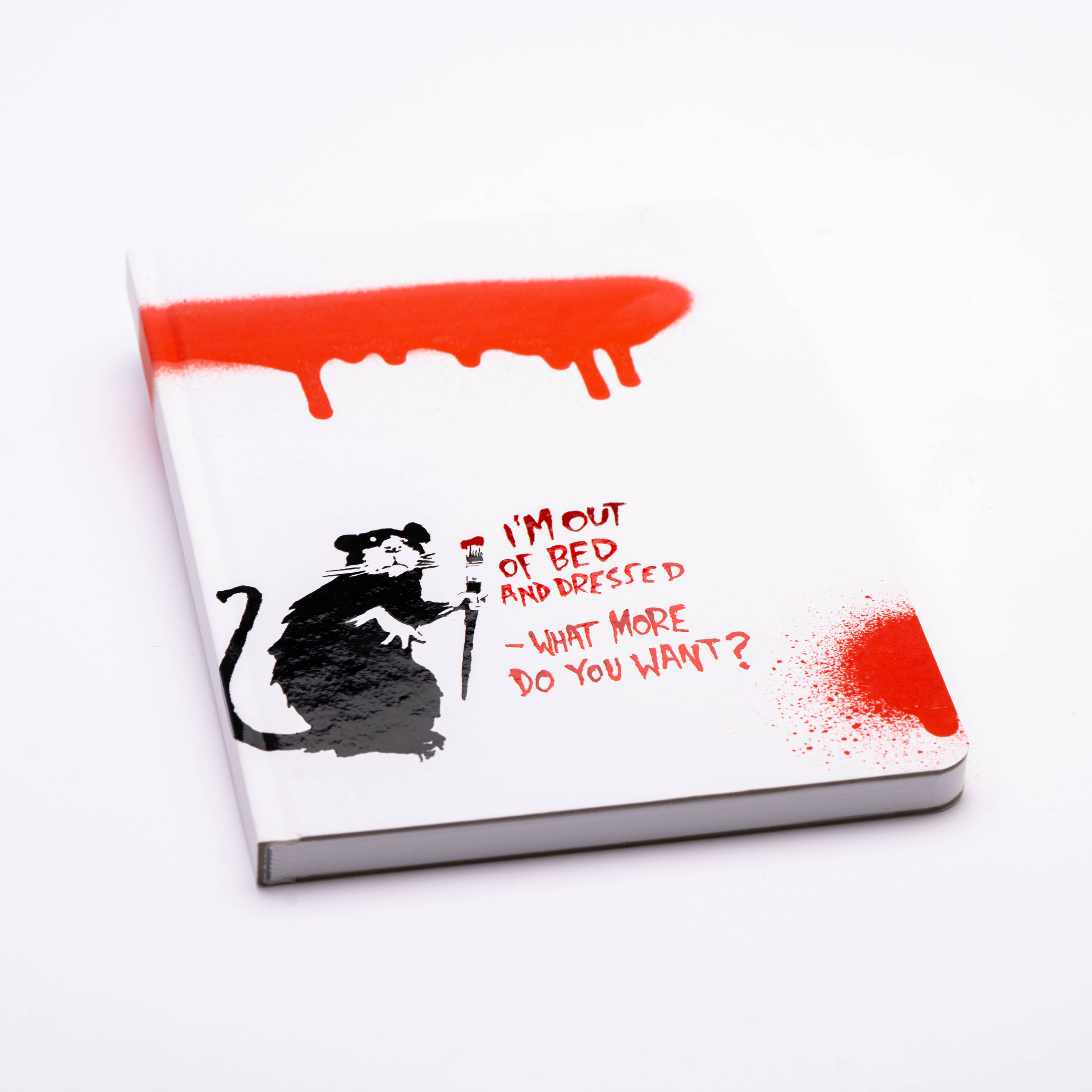 Тетрадь Pininfarina Stone Paper Banksy Крыса 14х21см каменная бумага, 64 листа, линованная-0