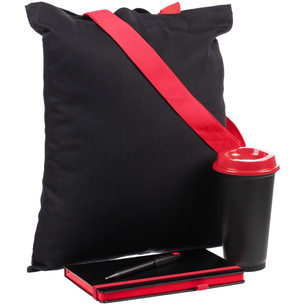 Набор Velours Bag, черный с красным-0