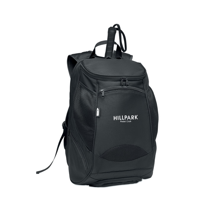 Рюкзак спортивный 600D RPET, черный-12