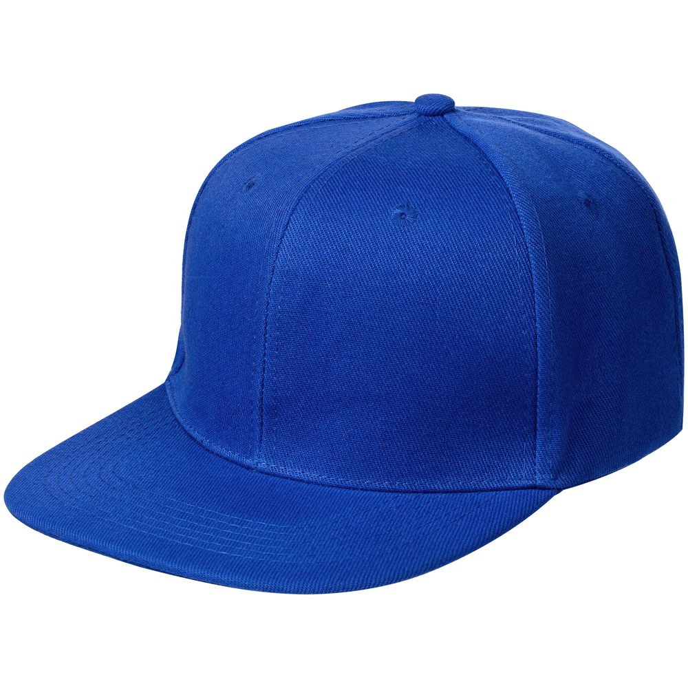 Бейсболка Snapback с прямым козырьком, ярко-синяя-0