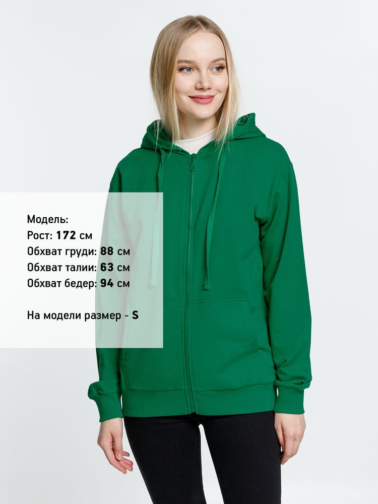Толстовка на молнии с капюшоном Siverga 2.0, зеленая-8
