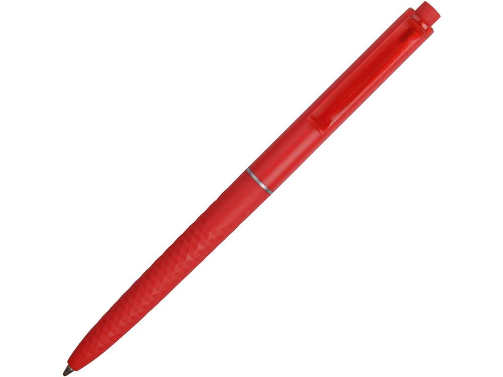 Ручка пластиковая soft-touch шариковая Plane, красный-1