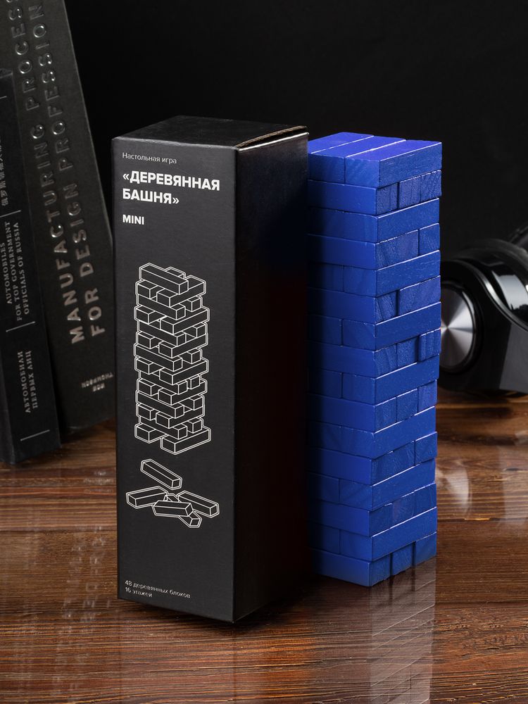 Игра «Деревянная башня мини», синяя-5