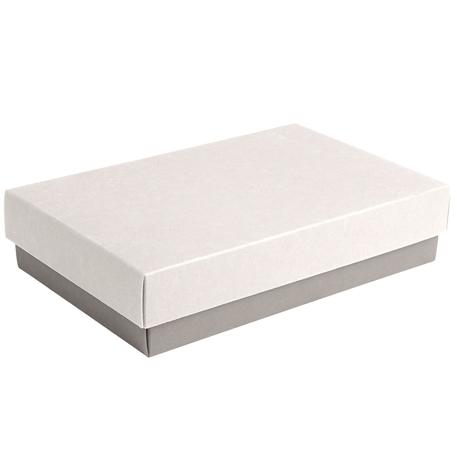 Коробка подарочная CRAFT BOX размер 17,5 x 11,5 x 4 см, белый, серый-0