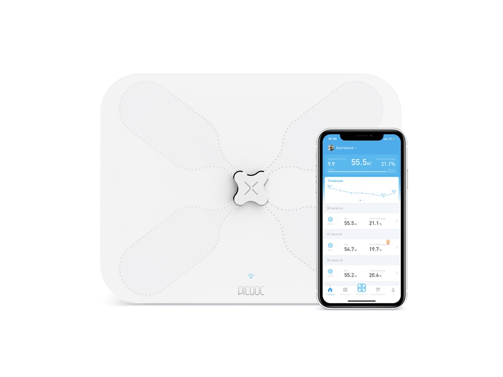 Умные диагностические весы с Wi-Fi Picooc S3 Lite White (6924917717049), белый-0