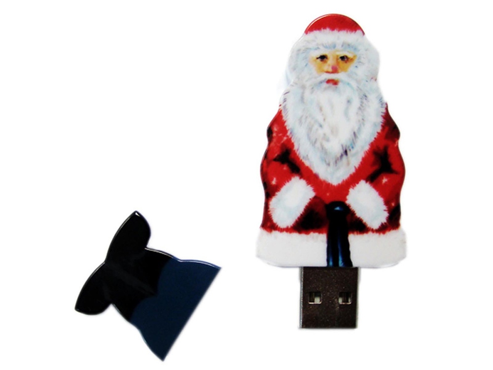 USB-флешка на 8 Гб Дед Мороз Santa под нанесение, белый-0