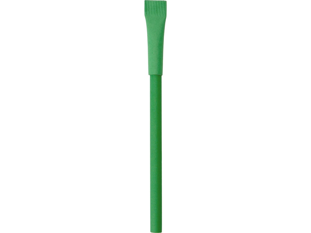 Ручка картонная с колпачком Recycled, зеленый классик-2