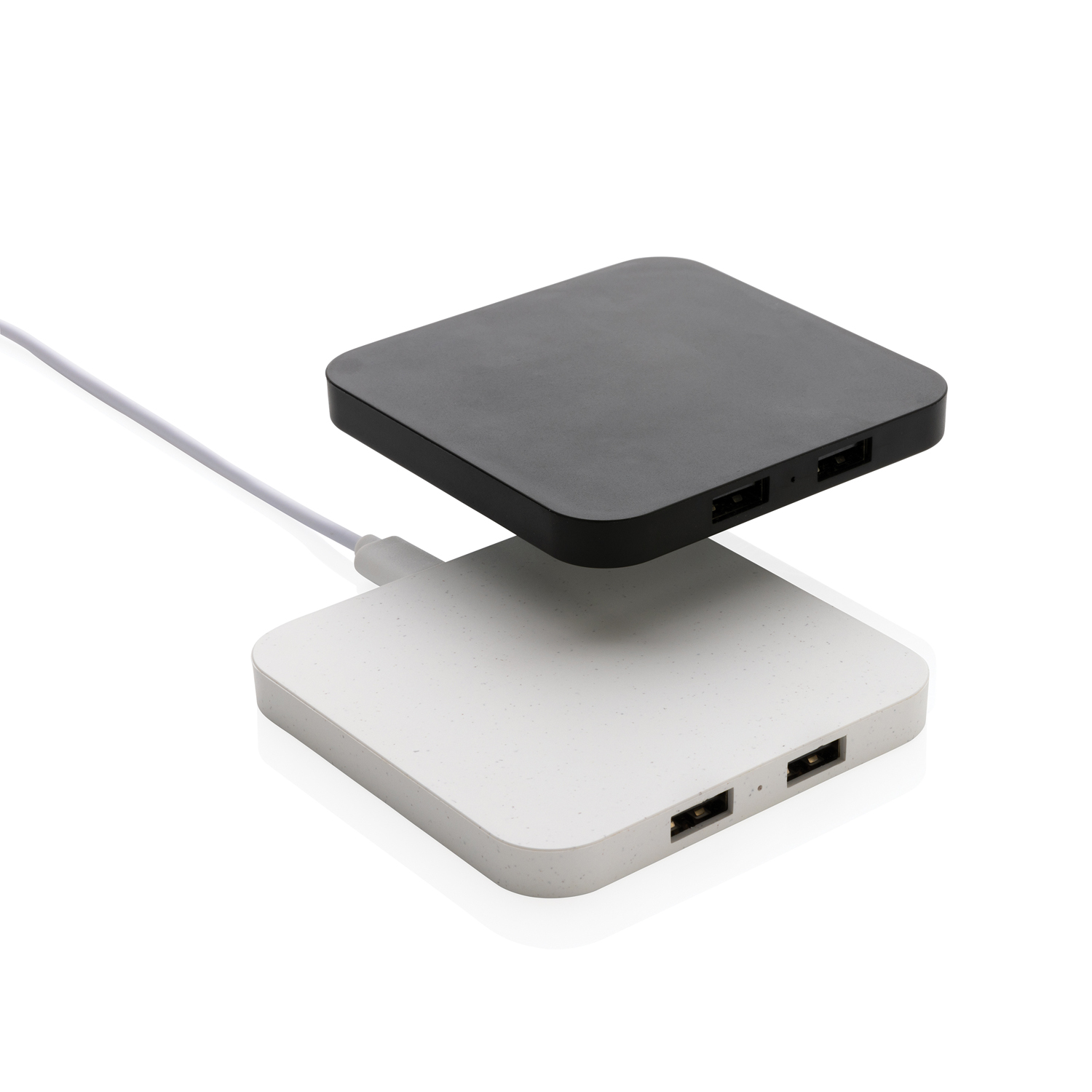 Беспроводная док-станция из переработанного пластика RCS с USB-портами, 10 Вт-4