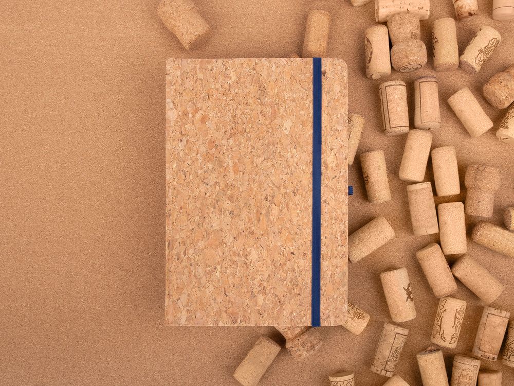 Блокнот Corkfolio, синий-5