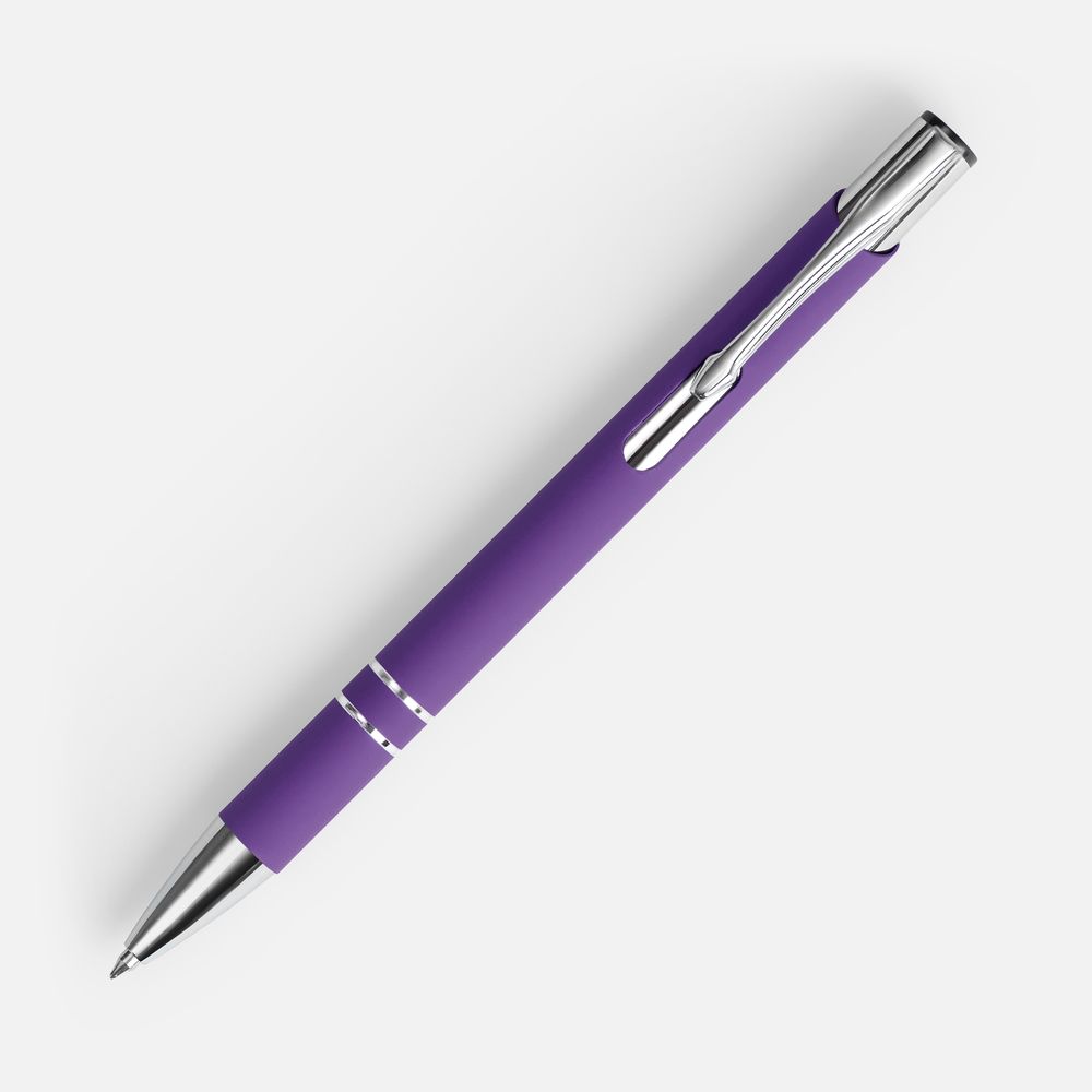 Ручка шариковая Keskus Soft Touch, фиолетовая-2