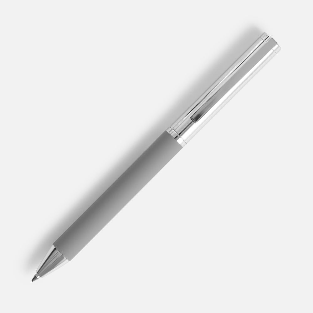 Ручка шариковая Eyeshot Soft Touch, серая-1