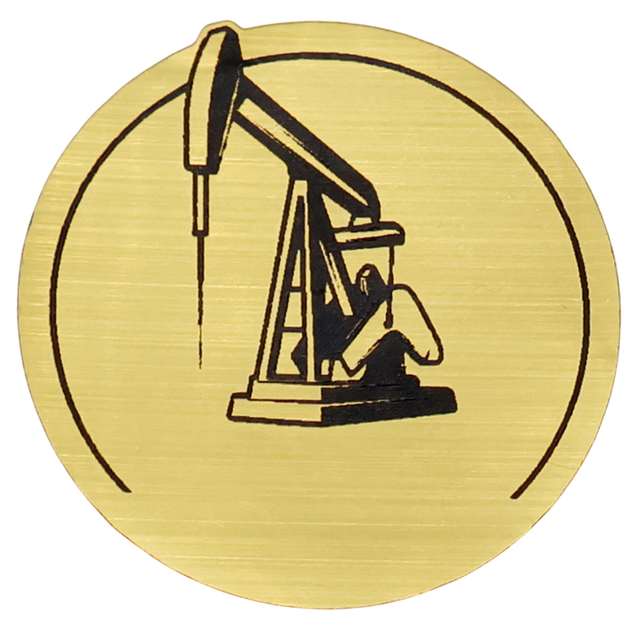 Шильд-наклейка нефть, Золотой-0