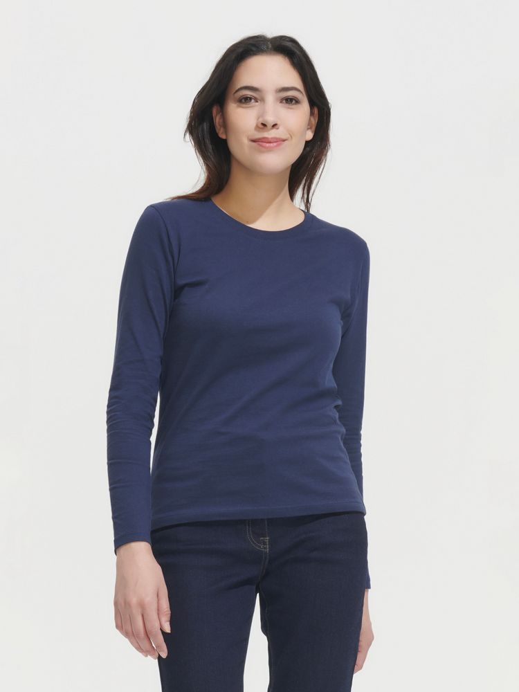 Футболка с длинным рукавом Imperial LSL Women, темно-синяя (кобальт)-4