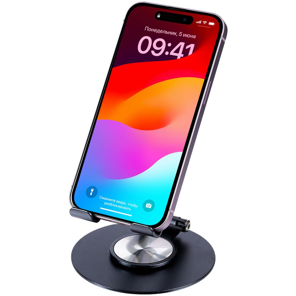 Подставка для смартфона Smartic, черный металлик-4