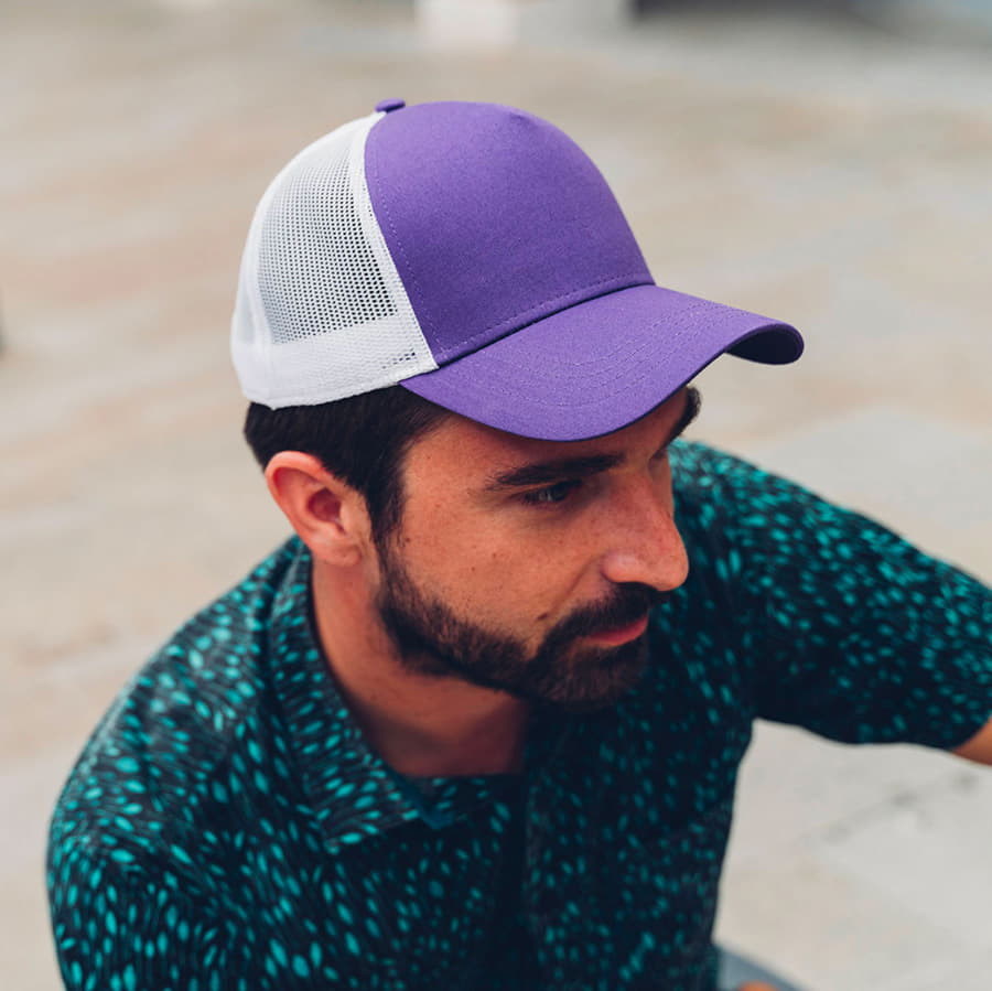 Бейсболка RAPPER COTTON, 5 клиньев, пластиковая застежка, темно-синий-3