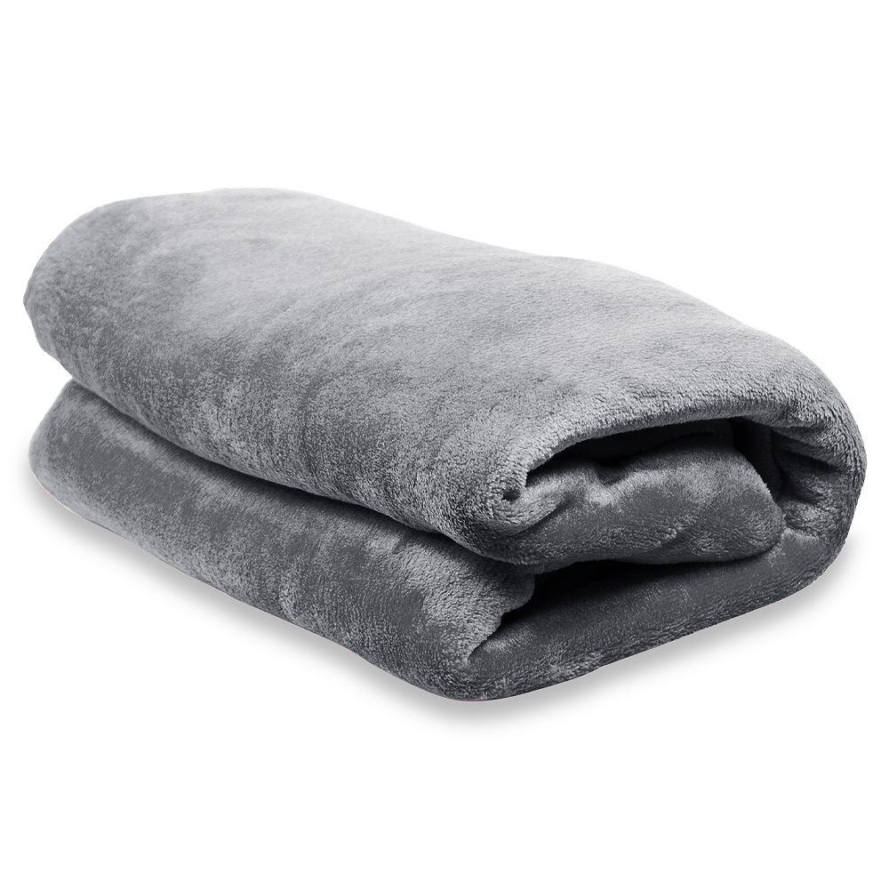 Плед флисовый SUPER SOFT COMFORT TRAVEL, Серый-4
