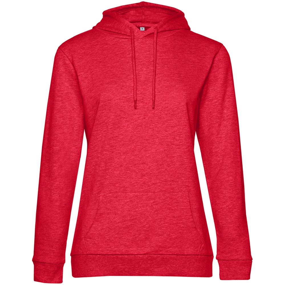 Толстовка с капюшоном женская Hoodie, красный меланж-1