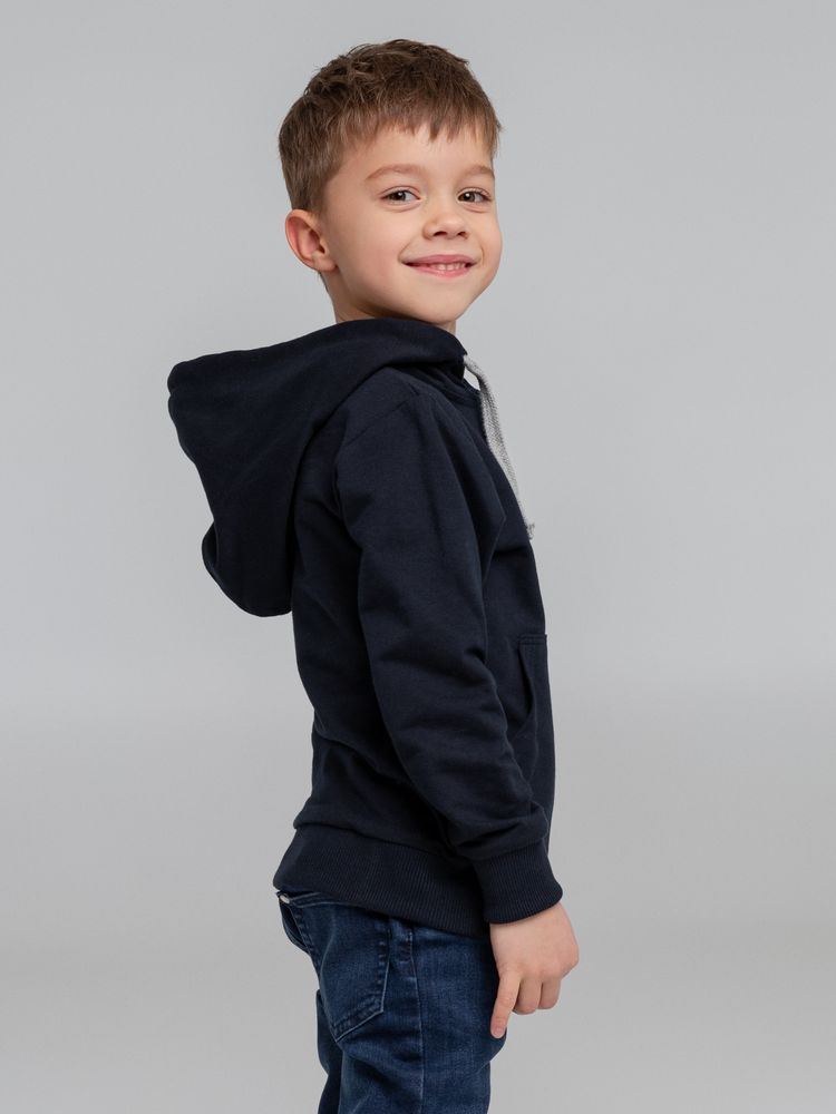 Толстовка с капюшоном детская Kirenga Kids, темно-синяя-6