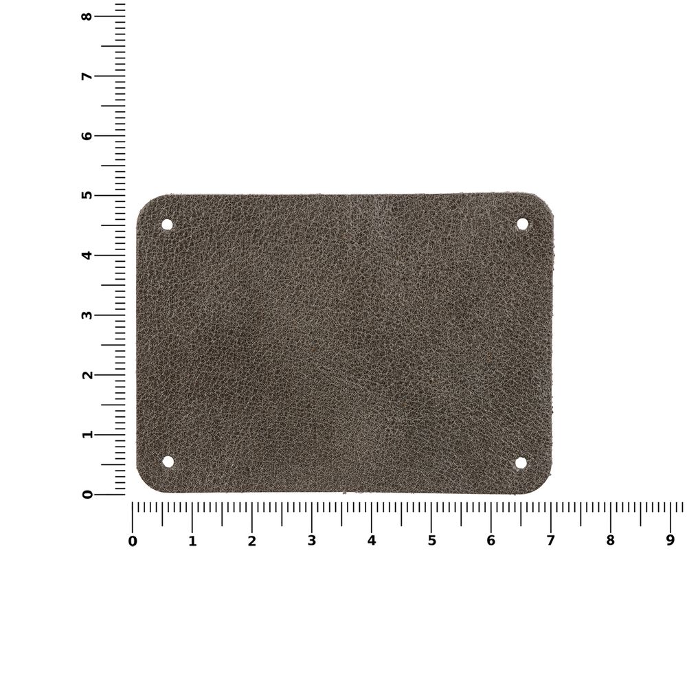 Лейбл кожаный Beta, XL, серый-3