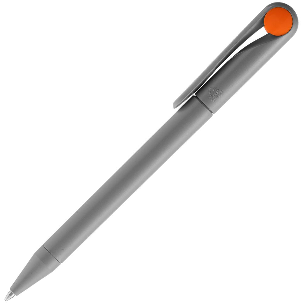 Ручка шариковая Prodir DS1 TMM Dot, серая с оранжевым-1