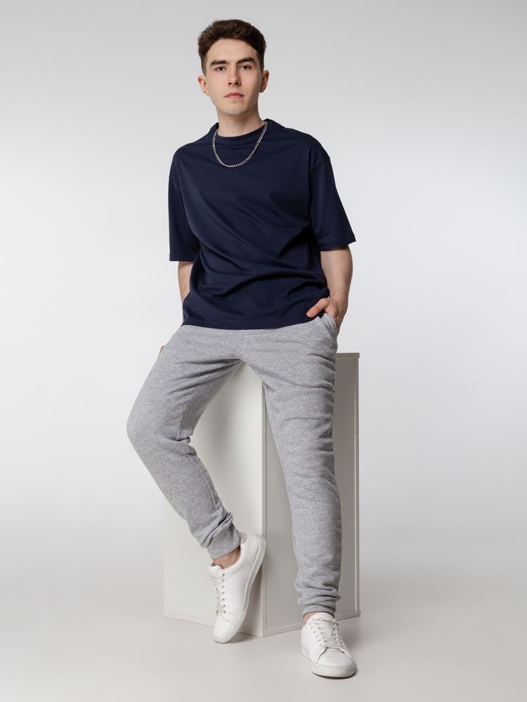Футболка оверсайз мужская Boxy Men, синяя (джинс)-6