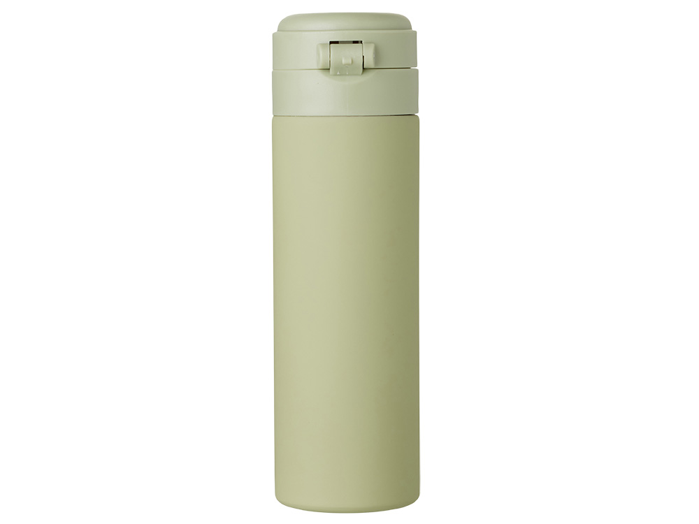 Вакуумная термокружка Waterline c кнопкой Guard, 400 мл, тубус, оливковый-3