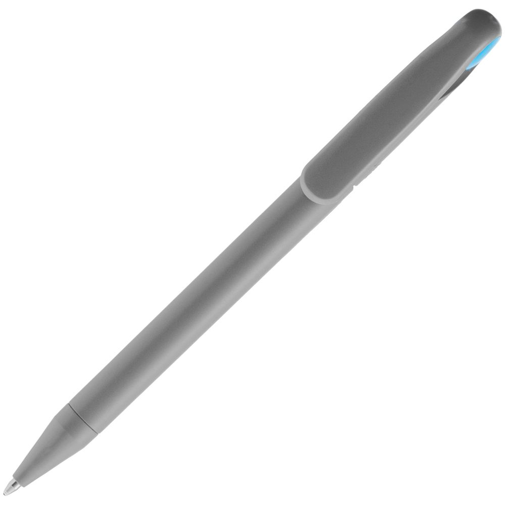 Ручка шариковая Prodir DS1 TMM Dot, серая с голубым-2