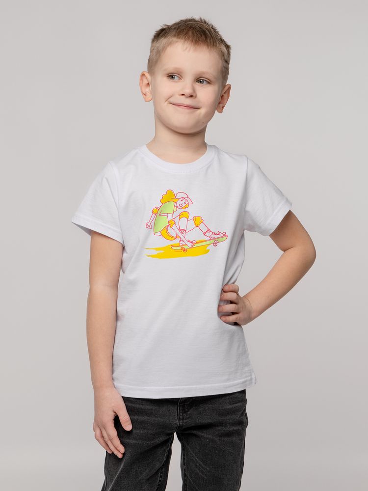 Футболка детская Skateboard, белая-2