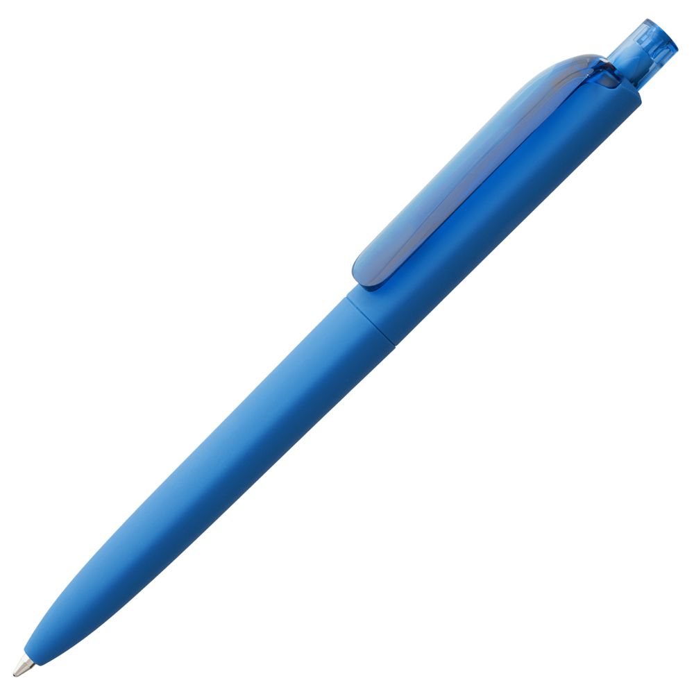 Ручка шариковая Prodir DS8 PRR-T Soft Touch, голубая-0
