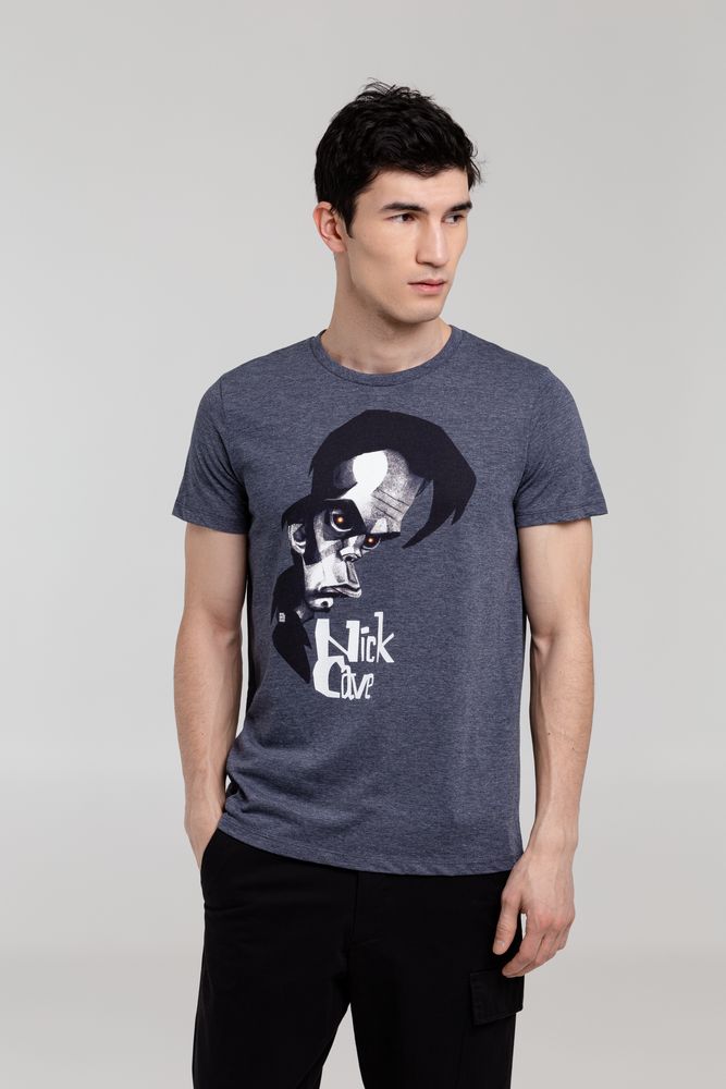 Футболка «Меламед. Nick Cave», темно-синий меланж-1