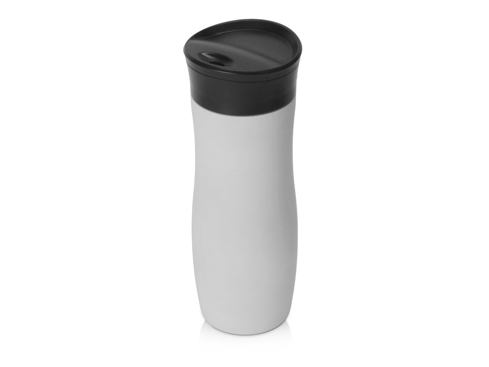 Вакуумная термокружка с кнопкой Streamline, Waterline, soft-touch, тубус, серый-1