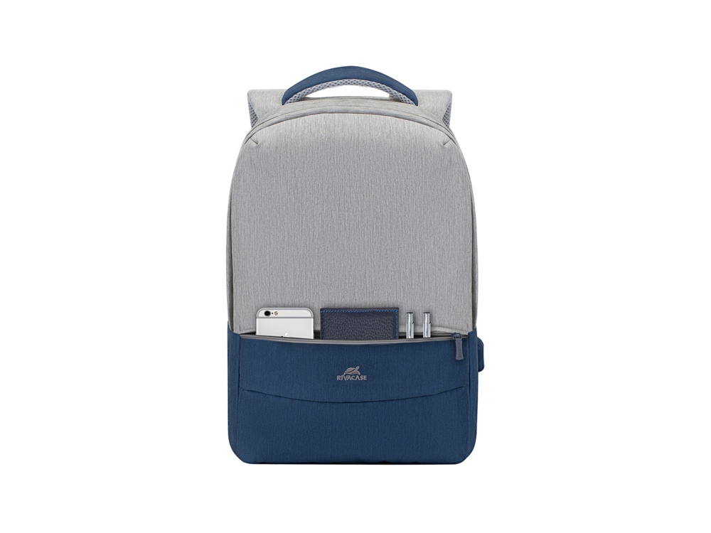 RIVACASE 7562 grey/dark blue рюкзак для ноутбука 15.6'', серый/темно-синий-15