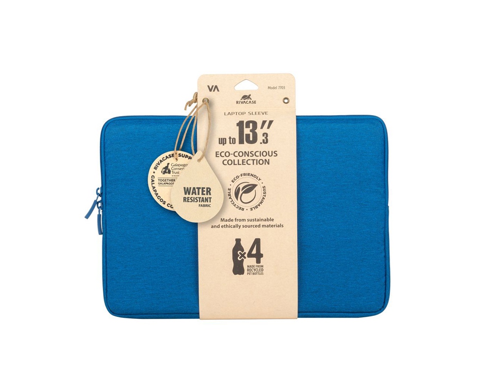 RIVACASE 7703 azure blue ECO чехол для ноутбука 13.3-14 / 12-3