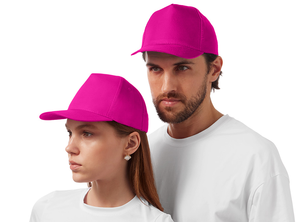 Бейсболка Poly 5-ти панельная 120гр, фуксия-1