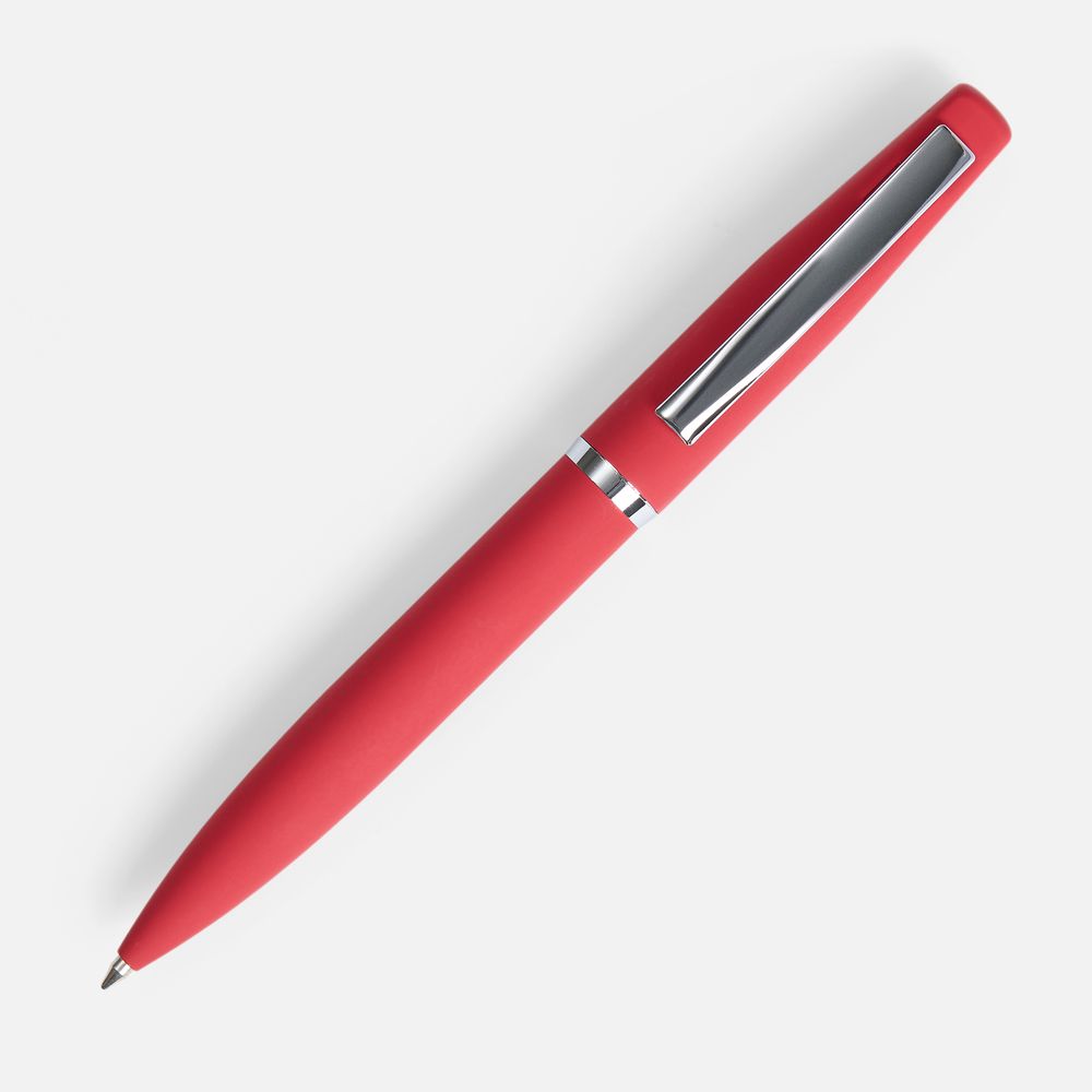 Ручка шариковая Bolt Soft Touch, красная-1