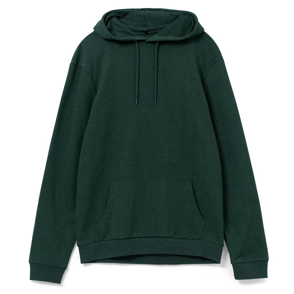 Толстовка с капюшоном унисекс Hoodie, темно-зеленый меланж-1