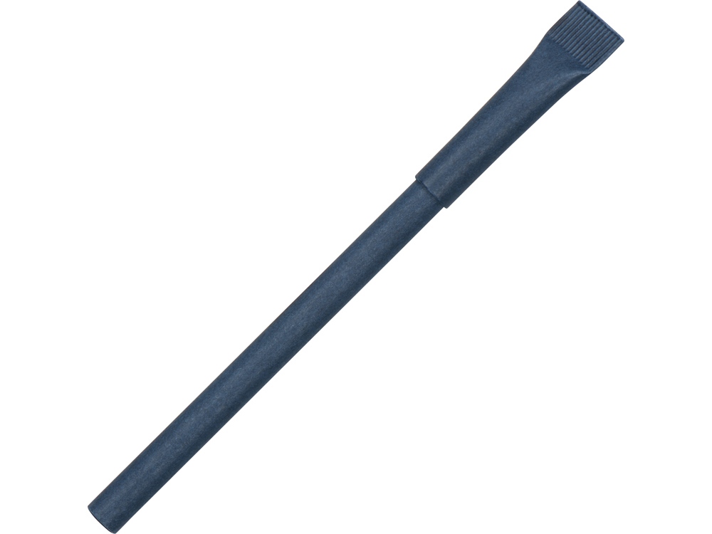 Ручка картонная с колпачком Recycled, синий (4153C)-0