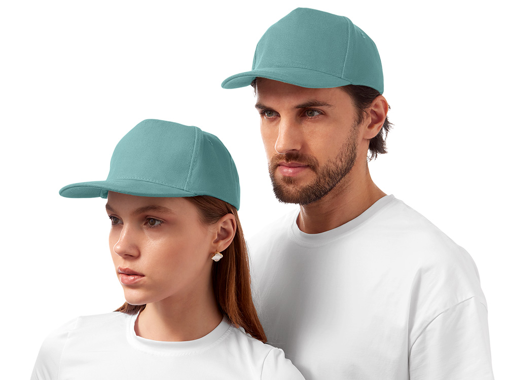 Бейсболка Florida 350 5-панельная, припылено-бирюзовый-1