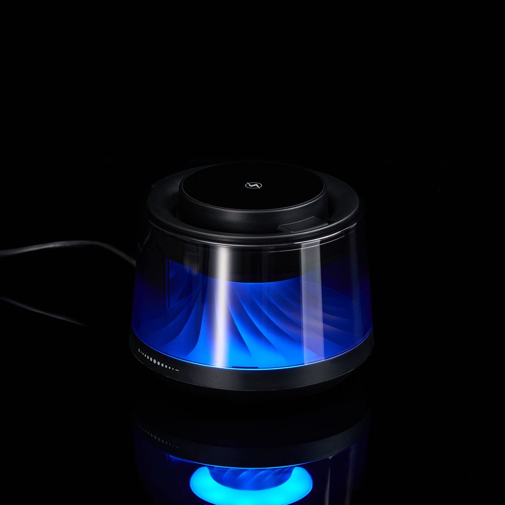 Bluetooth-колонка с подсветкой и беспроводной зарядкой Quantium, черная-3
